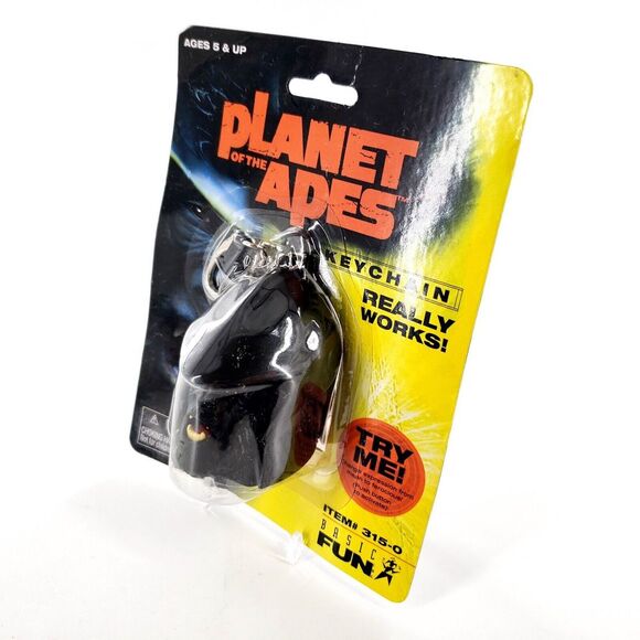 Planets of the Ape Keychain 315-0 Change Expression Moveable Mouth New Sealed - Picture 3 of 4